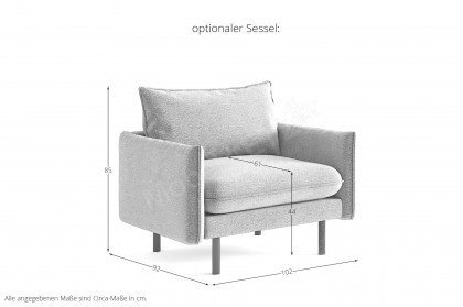 Samos von Primavera Furniture - Einzelsofa sky