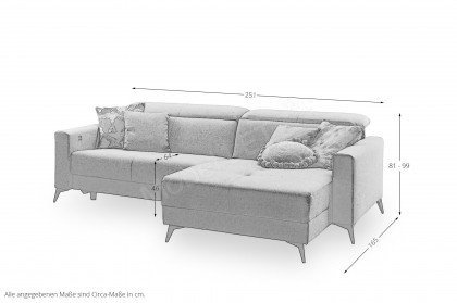 Bridge-LE24 von AZ Iwaniccy - Eckcouch rechts dunkelgrau