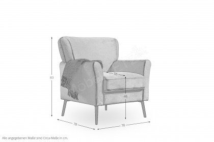 Amadeo von SCHÖNER WOHNEN - Sessel gold