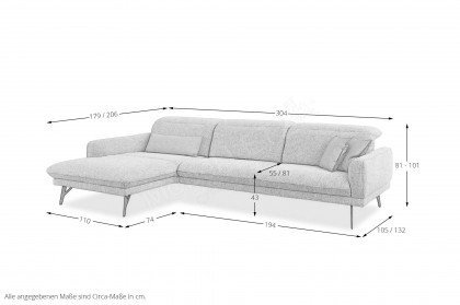 1560 von Himolla - Eckgarnitur links blush