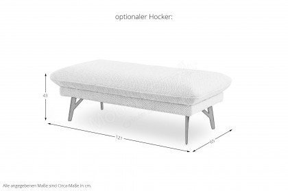 1560 von Himolla - Eckgarnitur links blush