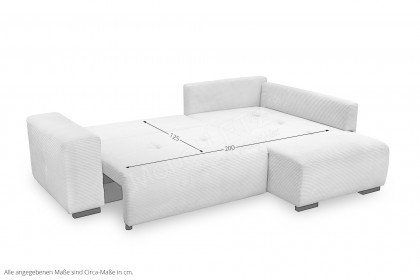 Arpino von Exxpo - Ecksofa rechts creme