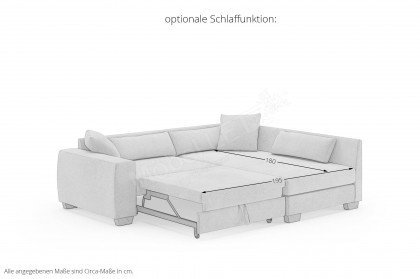 HILLA NOVASPRING von Nova Via - Ecksofa rechts grau