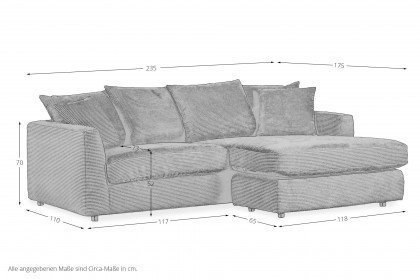 Donato von GUTMANN - Ecksofa rechts dunkelgrün