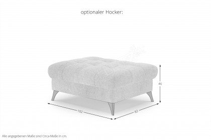 Blackburn II von Nova Via - Eckcouch links taupe