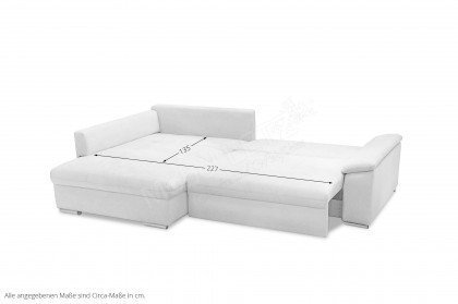 Casa Grande-LE24 von Exxpo - Eckcouch links snow