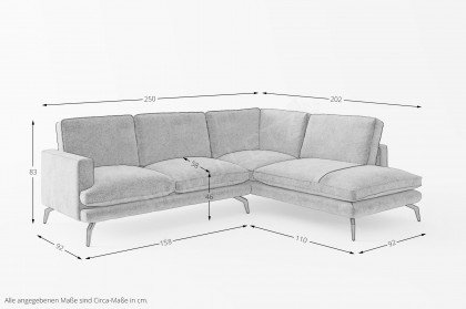 Bali von Primavera Furniture - Ecksofa Variante rechts hellbraun