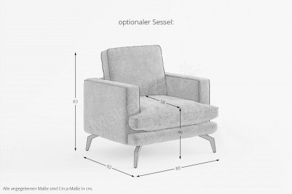 Bali von Primavera Furniture - Ecksofa Variante rechts hellbraun