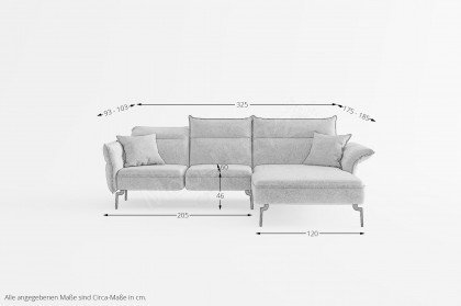 Jakarta von Primavera Furniture - Ecksofa rechts hellbraun