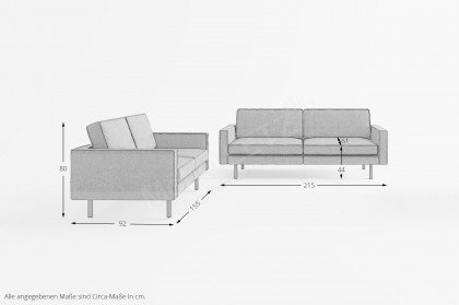 June von Primavera Furniture - Polstergarnitur liver-hellgraubraun