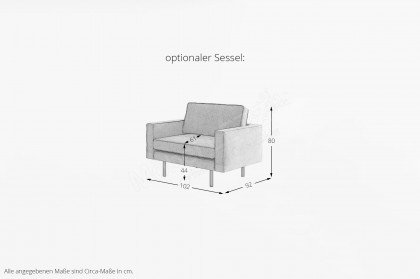 June von Primavera Furniture - Polstergarnitur liver-hellgraubraun