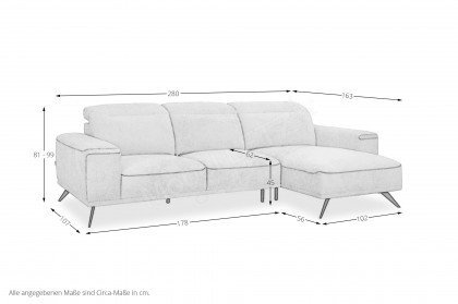 Alpine-LE25 von Vilmers - Ecksofa Variante rechts ash