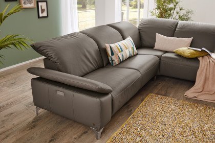 MR 370 von Musterring - Ledercouch Variante rechts grey