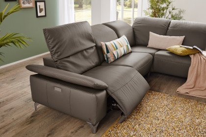 MR 370 von Musterring - Ledercouch Variante rechts grey