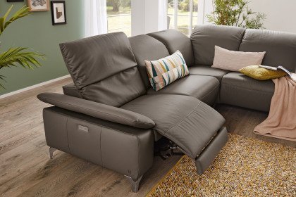 MR 370 von Musterring - Ledercouch Variante rechts grey