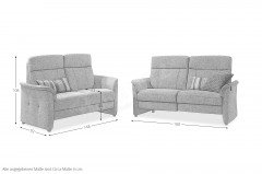 Bastia von Gruber - Polster-Duo blaugrau