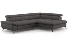 Apollo-LE25 von COTTA - Eckgarnitur rechts dark-grey