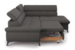 Apollo-LE25 von COTTA - Eckgarnitur rechts dark-grey
