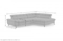 Apollo-LE25 von COTTA - Eckgarnitur rechts dark-grey