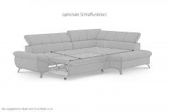 Apollo-LE25 von COTTA - Eckgarnitur rechts dark-grey