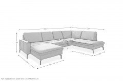 ZE-EM20028 von Zehdenick - Wohnlandschaft Variante rechts silver