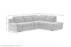 Lorena von COTTA - Eckcouch rechts blue