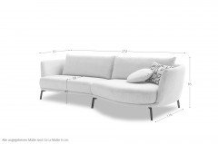 Pearl-LE25 von SCHÖNER WOHNEN - Polstersofa rechts snow