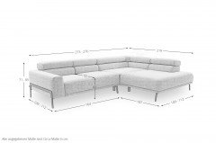 Tossa von SCHÖNER WOHNEN - Polstergarnitur rechts rusty