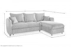 Lauritio von Benformato - Ecksofa Ausführung rechts beige