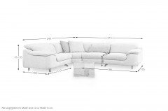 1571 von Himolla - Ecksofa Ausführung links jasmin