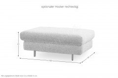 1571 von Himolla - Ecksofa Ausführung links jasmin