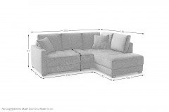 Pierre de Luxe von Nova Via - Ecksofa rechts stone