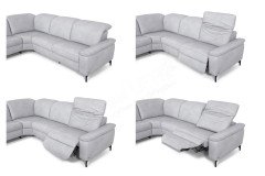 1590 von Himolla - Ledersofa Ausführung links asche