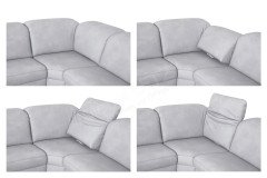 1590 von Himolla - Ledersofa Ausführung links asche