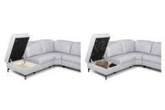 1590 von Himolla - Ledersofa Ausführung links asche