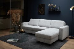 HU-LS23121 von Hukla - Ecksofa rechts mit Schlaffunktion silver