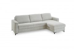 HU-LS23121 von Hukla - Ecksofa rechts mit Schlaffunktion silver