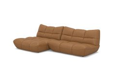 Passion-LE25 von designwerk - Ecksofa links camel