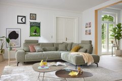 MR 290 von Musterring - Couchgarnitur rechts lind