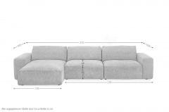 Longero von Easy Sofa - Ecksofa links brown
