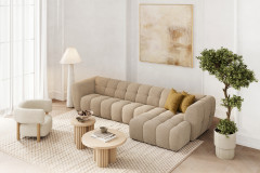 Aspen-LE25 von Vilmers - Ecksofa rechts latte