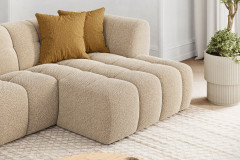 Aspen-LE25 von Vilmers - Ecksofa rechts latte