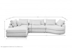 Niek von Easy Sofa - Polstergarnitur links creme