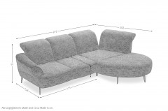 Dance von Sit & More - Polstergarnitur rechts aubergine