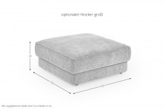 ZE-EM24138 von Zehdenick - Ecksofa Ausführung rechts mandel