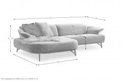 1454 von Himolla - Polstergarnitur Ausführung links rose