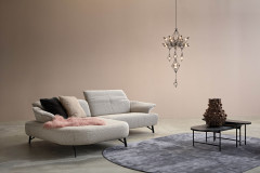 1454 von Himolla - Polstergarnitur Ausführung links rose