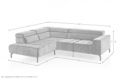 MP-IN25098 von Megapol - Ecksofa Ausführung links forest