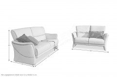 9553 von Himolla - Ledergarnitur marmor