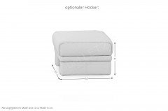 9553 von Himolla - Ledergarnitur marmor